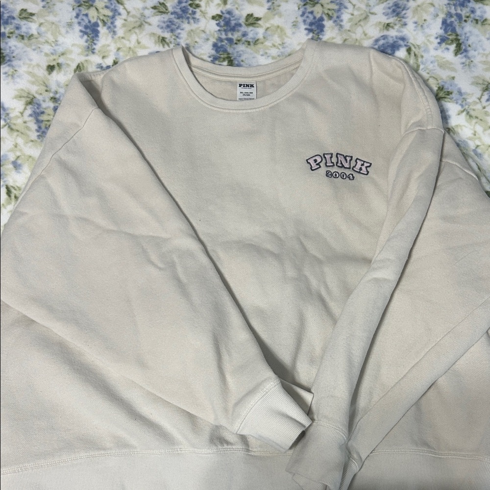 PINK Victoria's Secret Beige Crewneck Sweater